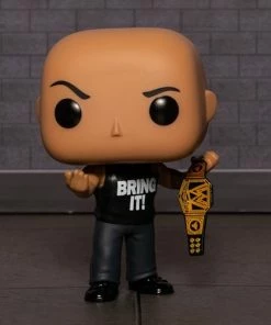 Funko New Arrivals WWE The Rock With Championship Belt Pop! Vinyl Figure - EE Exclusive