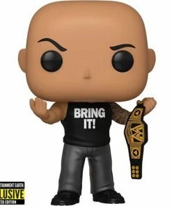 Funko New Arrivals WWE The Rock With Championship Belt Pop! Vinyl Figure - EE Exclusive