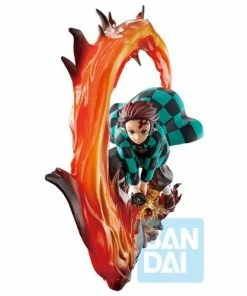 Bandai Demon Slayer: Kimetsu No Yaiba Tanjiro Kamado Shake The Sword Burn Your Heart Ichiban Statue New Arrivals