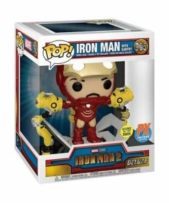 Funko Iron Man 2 Iron Man MK IV With Gantry Glow-in-the-Dark 6-Inch Deluxe Pop! Vinyl Figure - Previews Exclusive New Arrivals