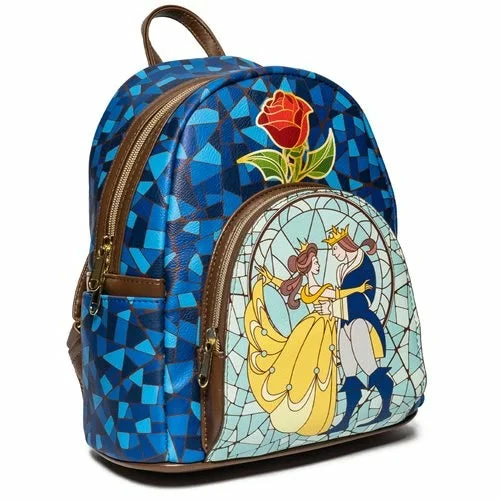 Loungefly Beauty And The Beast Stained-Glass Window Mini-Backpack - EE Exclusive 3 Loungefly Beauty And The Beast Stained-Glass Window Mini-Backpack - EE Exclusive