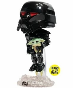 Funko New Arrivals Star Wars: The Mandalorian Dark Trooper With Grogu Glow-in-the-Dark Pop! Vinyl Figure - EE Exclusive 12 Funko New Arrivals Star Wars: The Mandalorian Dark Trooper With Grogu Glow-in-the-Dark Pop! Vinyl Figure - EE Exclusive