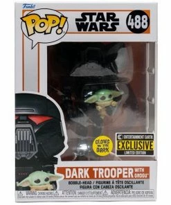 Funko New Arrivals Star Wars: The Mandalorian Dark Trooper With Grogu Glow-in-the-Dark Pop! Vinyl Figure - EE Exclusive 16 Funko New Arrivals Star Wars: The Mandalorian Dark Trooper With Grogu Glow-in-the-Dark Pop! Vinyl Figure - EE Exclusive