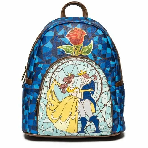 Loungefly Beauty And The Beast Stained-Glass Window Mini-Backpack - EE Exclusive 1 Loungefly Beauty And The Beast Stained-Glass Window Mini-Backpack - EE Exclusive