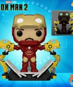 Funko Iron Man 2 Iron Man MK IV With Gantry Glow-in-the-Dark 6-Inch Deluxe Pop! Vinyl Figure - Previews Exclusive New Arrivals