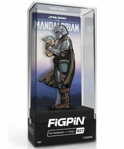 New Arrivals Star Wars: The Mandalorian The Mandalorian With Grogu FiGPiN Classic 3-Inch Enamel Pin