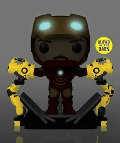 Funko Iron Man 2 Iron Man MK IV With Gantry Glow-in-the-Dark 6-Inch Deluxe Pop! Vinyl Figure - Previews Exclusive New Arrivals