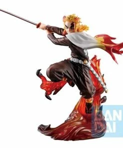 Bandai Demon Slayer: Kimetsu No Yaiba Kyojuro Rengoku Shake The Sword Burn Your Heart Ichiban Statue