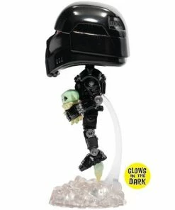 Funko New Arrivals Star Wars: The Mandalorian Dark Trooper With Grogu Glow-in-the-Dark Pop! Vinyl Figure - EE Exclusive 13 Funko New Arrivals Star Wars: The Mandalorian Dark Trooper With Grogu Glow-in-the-Dark Pop! Vinyl Figure - EE Exclusive