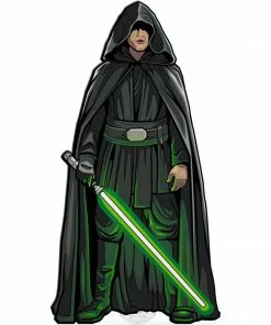 Star Wars: The Mandalorian Luke Skywalker FiGPiN Classic 3-Inch Enamel Pin