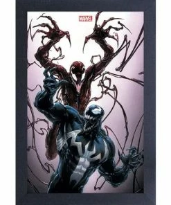 Pyramid America Venom And Carnage Jump Scare Framed Art Print