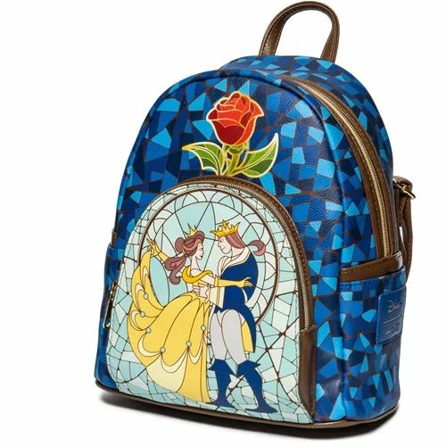 Loungefly Beauty And The Beast Stained-Glass Window Mini-Backpack - EE Exclusive 2 Loungefly Beauty And The Beast Stained-Glass Window Mini-Backpack - EE Exclusive