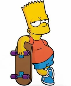 The Simpsons Bart Simpson With Skateboard FiGPiN Classic 3-Inch Enamel Pin