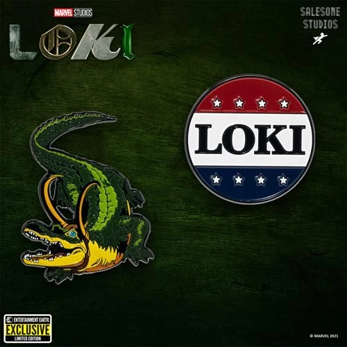 Salesone Studios New Arrivals Loki President Loki Button And Alligator Loki Pin 2-Pack - EE Exclusive 2 Salesone Studios New Arrivals Loki President Loki Button And Alligator Loki Pin 2-Pack - EE Exclusive