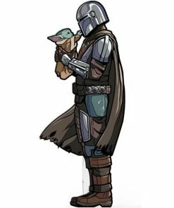 New Arrivals Star Wars: The Mandalorian The Mandalorian With Grogu FiGPiN Classic 3-Inch Enamel Pin