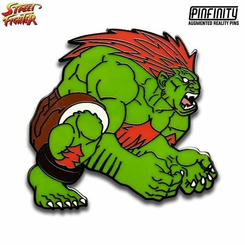 Pinfinity Street Fighter Blanka Augmented Reality Enamel Pin 2 Pinfinity Street Fighter Blanka Augmented Reality Enamel Pin