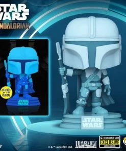 Funko New Arrivals Star Wars: The Mandalorian Hologram Glow-in-the-Dark Pop! Vinyl Figure - EE Exclusive